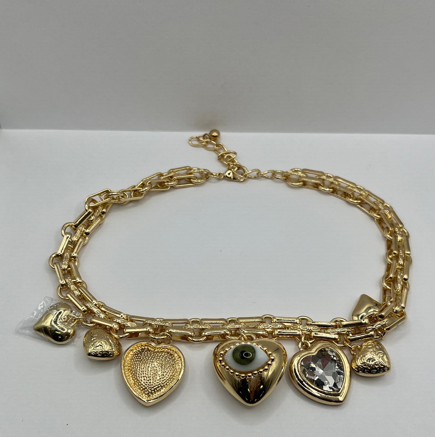 Eye Necklace with Hearts