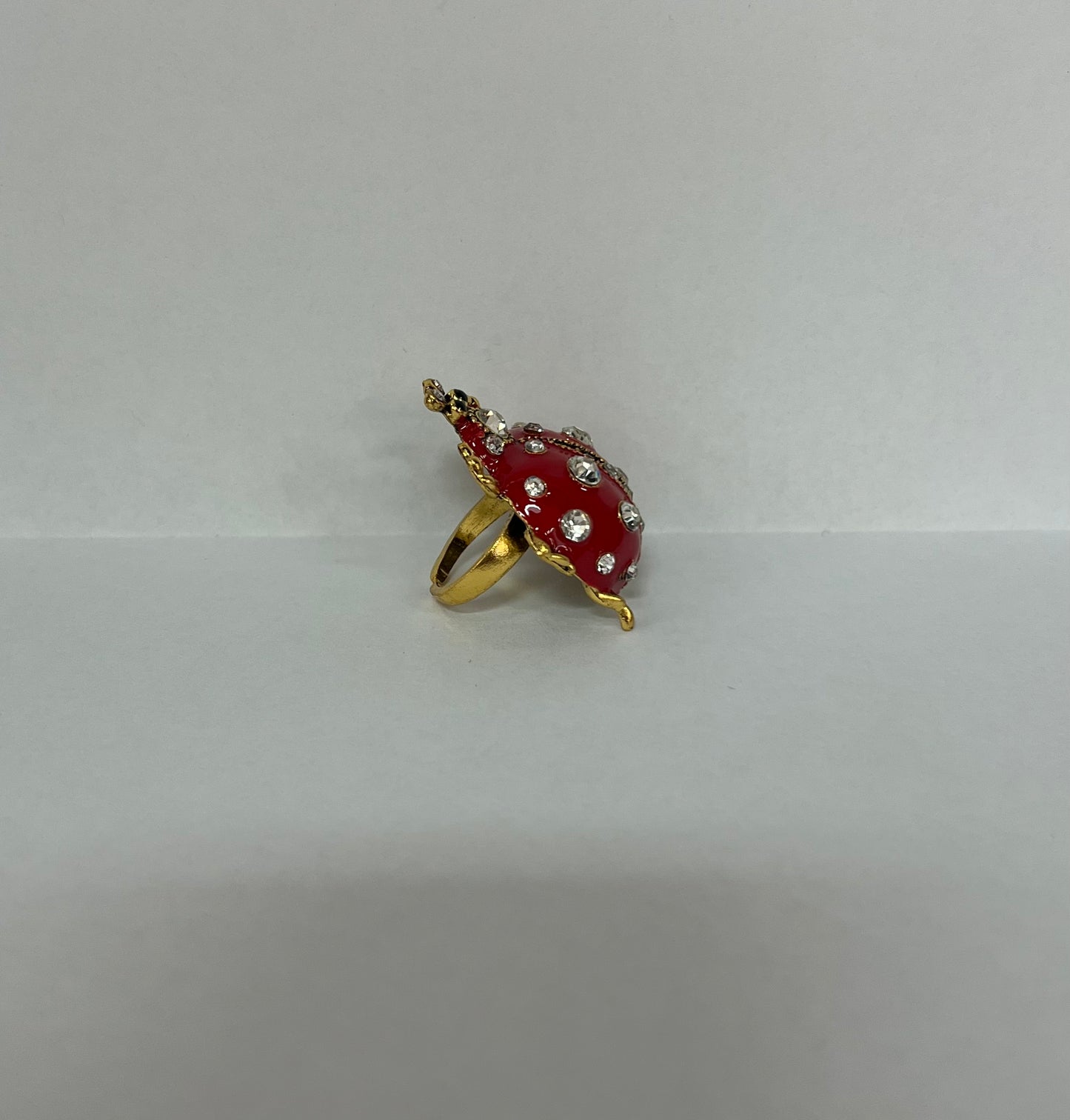 Shiny Lady Bug Ring