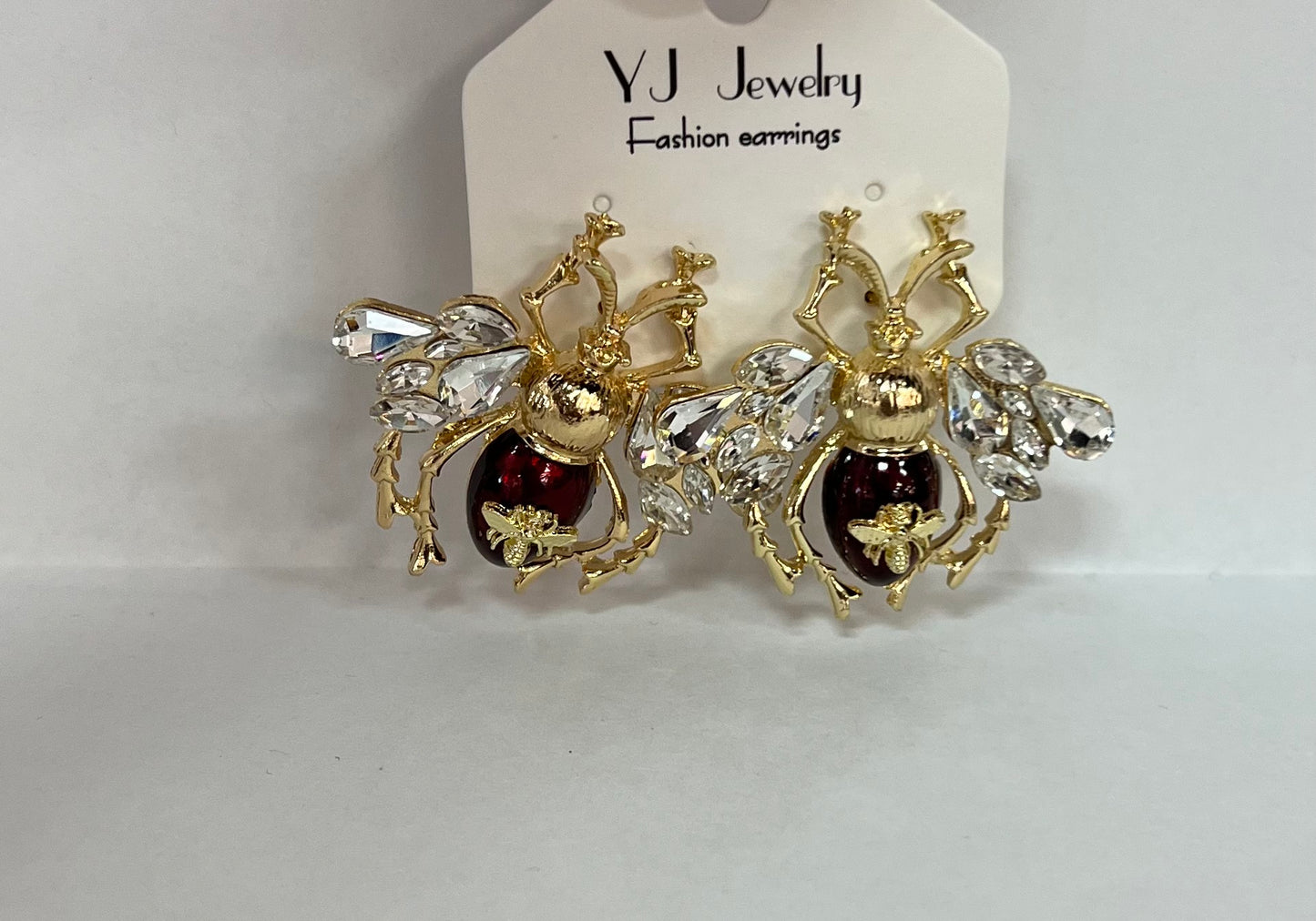 Bee Earrings Red Color
