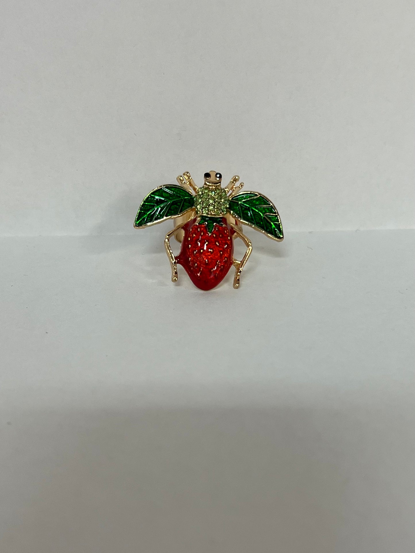 Ring One Size Strawberry Design