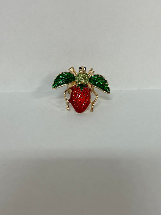 Ring One Size Strawberry Design
