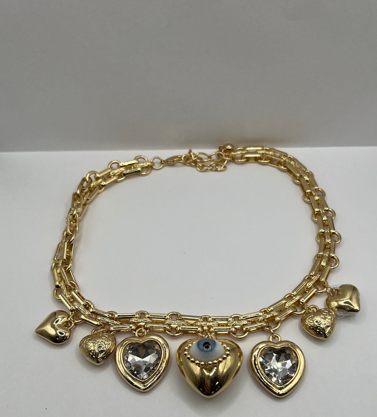 Eye Necklace with Hearts