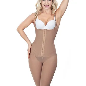 1648 - Bodyshaper Thin strap long leg Lycra buttocks (Lipoexpress)