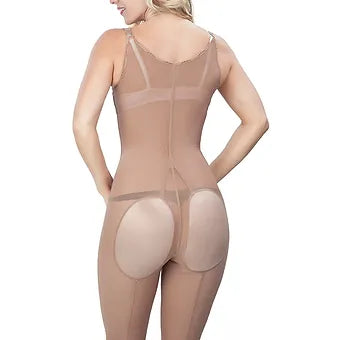 1648 - Bodyshaper Thin strap long leg Lycra buttocks (Lipoexpress)