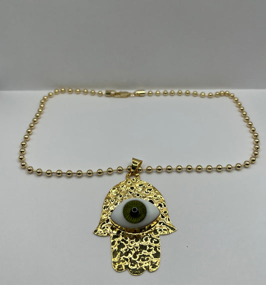 Hand with Eye Necklace