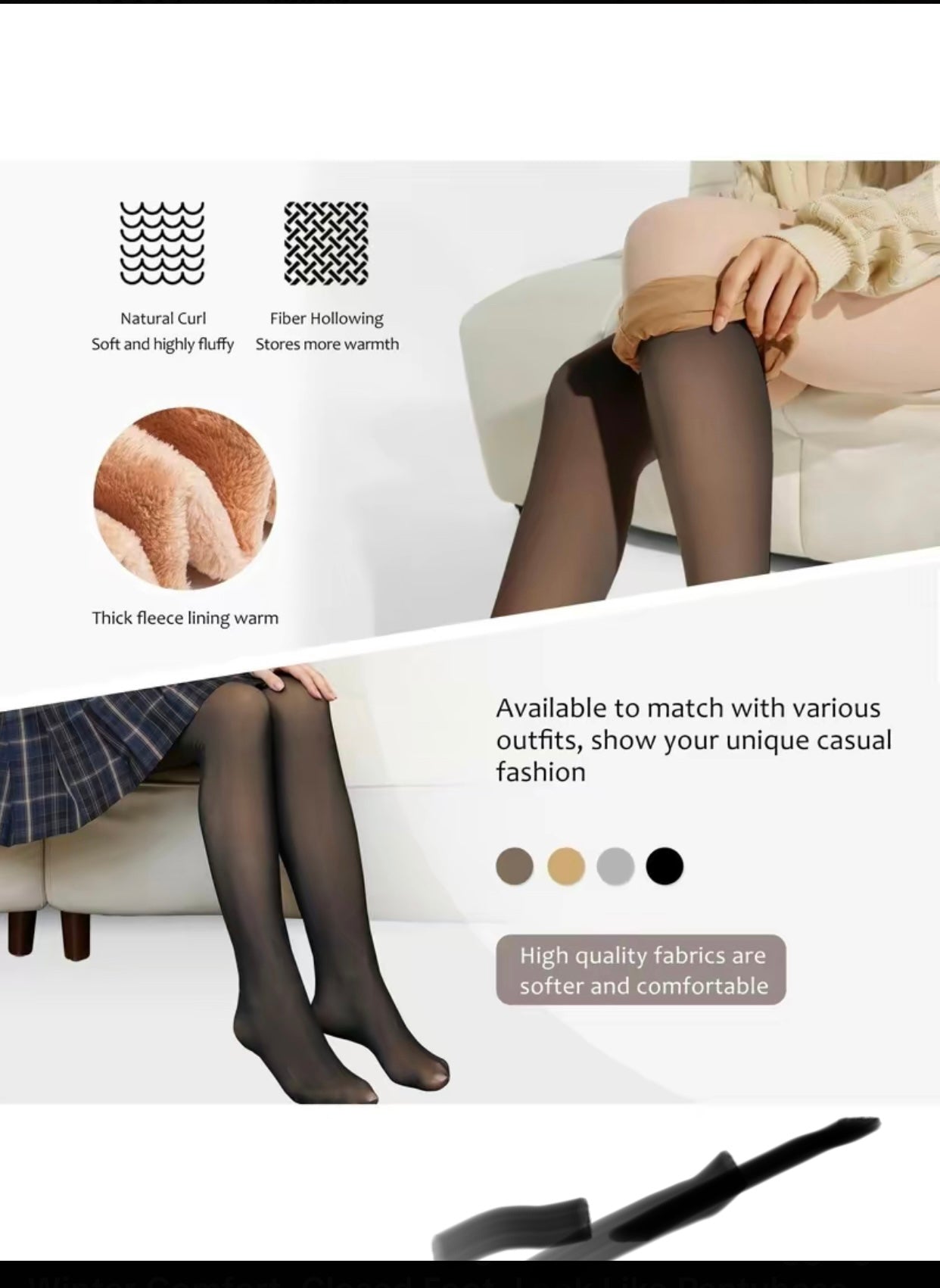 JL fleece lined leggins A9792