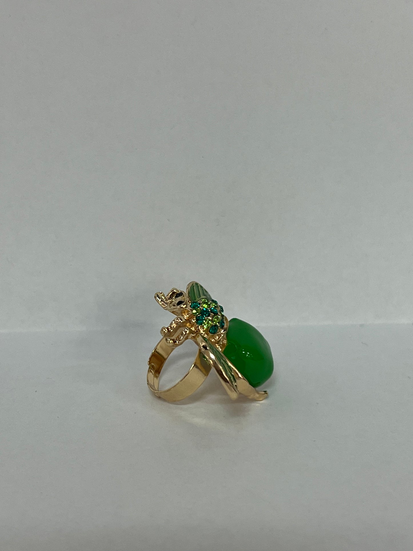 Green Bug Ring One Size