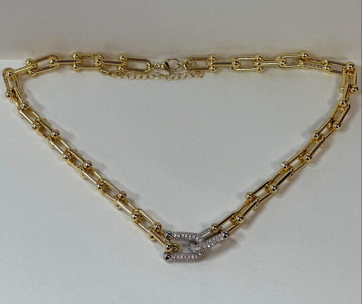 Pave link Necklace